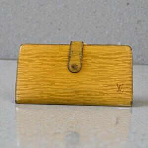 LOUIS VUITTON Vintage Yellow Epi Leather Snap Clutch Wallet